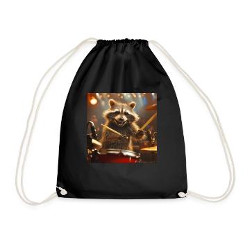 Raton laveur - Sac de sport léger - noir - Devant