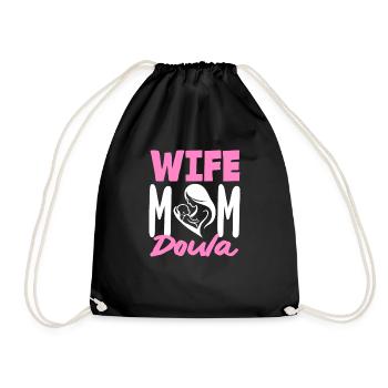 Doula Geschenk Doula Doulas - Turnbeutel - Schwarz - Vorne