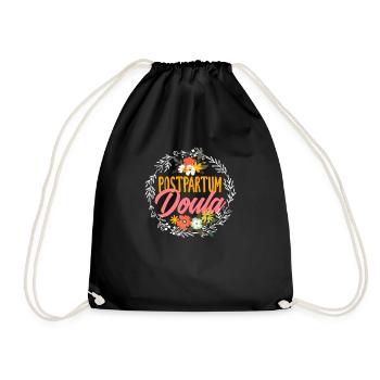 Doula Geschenk Doula Doulas - Turnbeutel - Schwarz - Vorne
