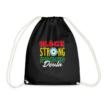Doula Geschenk Doula Doulas - Turnbeutel - Schwarz - Vorne