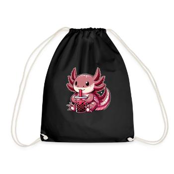Axolotl Boba Thé Buvant Otaku Anime Lover - Sac de sport léger - noir - Devant