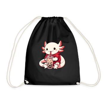 Axolotl Boba Thé Buvant Otaku Anime Lover - Sac de sport léger - noir - Devant