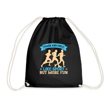 Running Track And Field Like Sport But More Fun - Drawstring Bag - black - Front