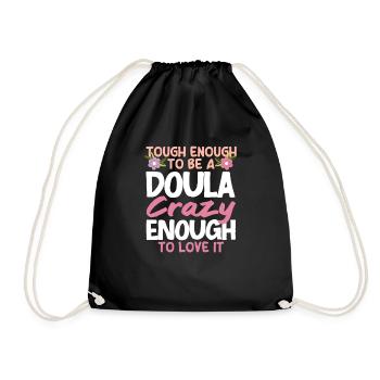 Doula Geschenk Doula Doulas - Turnbeutel - Schwarz - Vorne