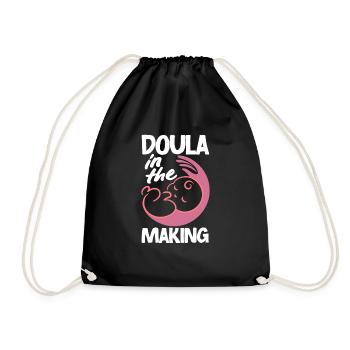 Doula Geschenk Doula Doulas - Turnbeutel - Schwarz - Vorne