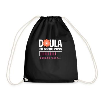 Doula Geschenk Doula Doulas - Turnbeutel - Schwarz - Vorne