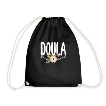 Doula Geschenk Doula Doulas - Turnbeutel - Schwarz - Vorne