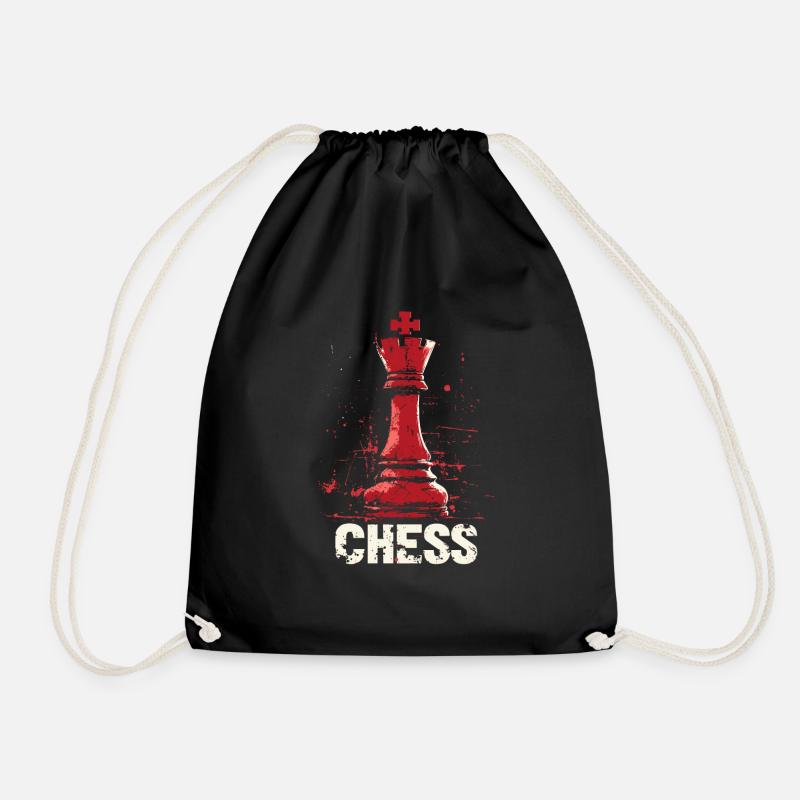 Conception du chef-d’œuvre des échecs de la reine - Sac de sport léger - noir