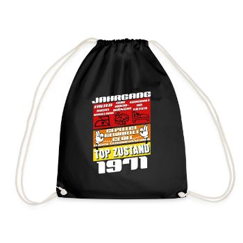 54 ans Né en 1971 Anniversaire - Sac de sport léger - noir - Devant