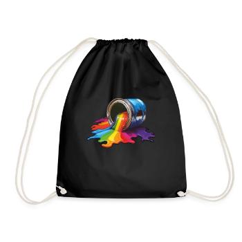 PAINT CAN PAINT - Drawstring Bag - black - Front