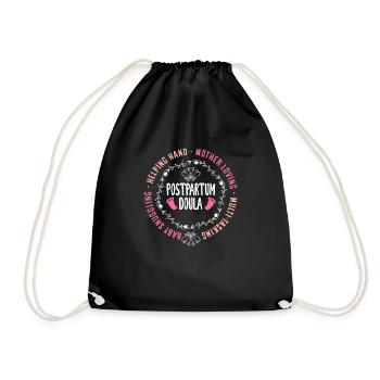 Doula Geschenk Doula Doulas - Turnbeutel - Schwarz - Vorne