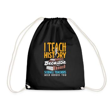 Funny Teacher Teacher Gift - Drawstring Bag - black - Front
