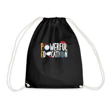Lustiges Lehrer Lehrerinnen Geschenk - Turnbeutel - Schwarz - Vorne