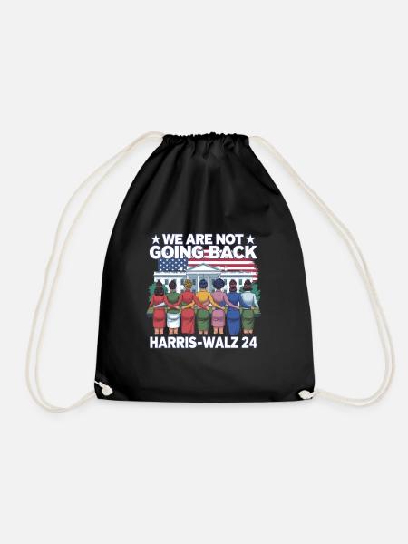 We Are Not Going Back Harris-Walz 2024 Political - Turnbeutel - Schwarz