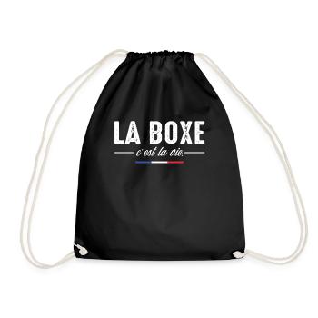 Boxen ist Leben Boxen Boxen Fan Boxen Lustig - Turnbeutel - Schwarz - Vorne