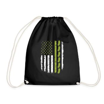 Cornichon Drapeau américain - Patriotic Pickle Lover - Sac de sport léger - noir - Devant