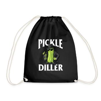 Pickle Diller - Cadeau drôle d’amateur de cornichons à l’aneth - Sac de sport léger - noir - Devant