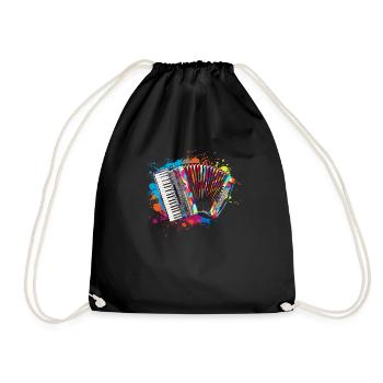 Accordéon Éclaboussures d’eau - Sac de sport léger - noir - Devant