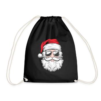 Weihnachtsmann Santa Claus Christmas Weihnachten - Drawstring Bag - black - Front