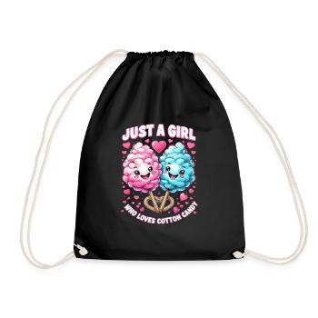 Juste une fille qui aime la barbe à papa - Sac de sport léger - noir - Devant
