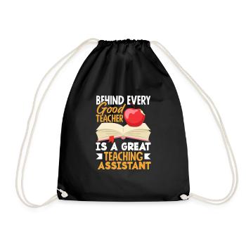 Funny Teacher Teacher Gift - Drawstring Bag - black - Front