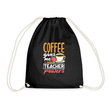 Lustiges Lehrer Lehrerinnen Geschenk - Turnbeutel - Schwarz - Vorne