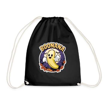 Halloween Boonana Halloween Geist - Turnbeutel - Schwarz - Vorne