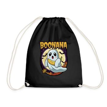 Halloween Boonana Halloween Geist - Turnbeutel - Schwarz - Vorne