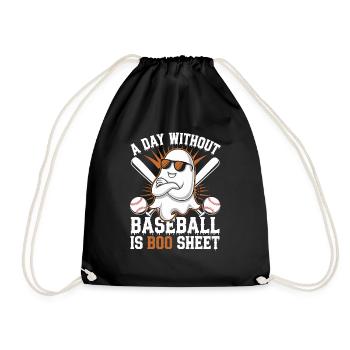 A Day Without Baseball Is Boo Sheet Ghost - Turnbeutel - Schwarz - Vorne