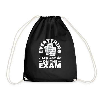 Lustiges Lehrer Lehrerinnen Geschenk - Turnbeutel - Schwarz - Vorne