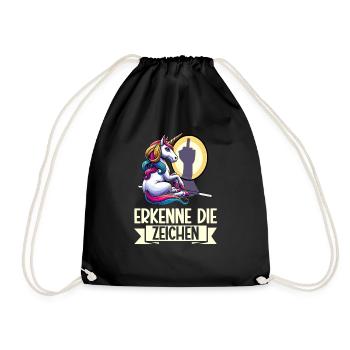 Recognize the Signs Unicorn Shadow Funnier - Drawstring Bag - black - Front