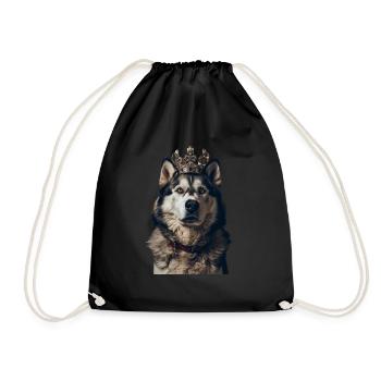 Alaskan Malamute - Drawstring Bag - black - Front