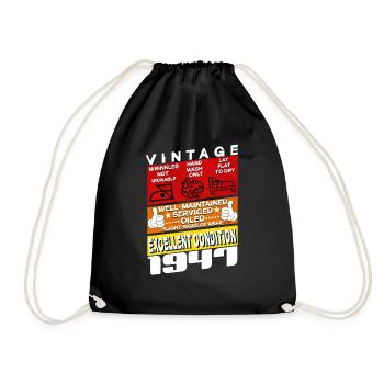 78 ans Millésime 1947 femmes & hommes Anniversaire - Sac de sport léger - noir - Devant