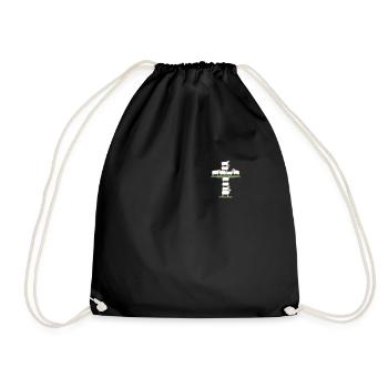 Jesus Christ Christian Christianity God Bible - Drawstring Bag - black - Front