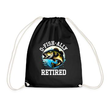 Pêcheur à la retraite Pêche à l’achigan Poisson-chat Retraite - Sac de sport léger - noir - Devant