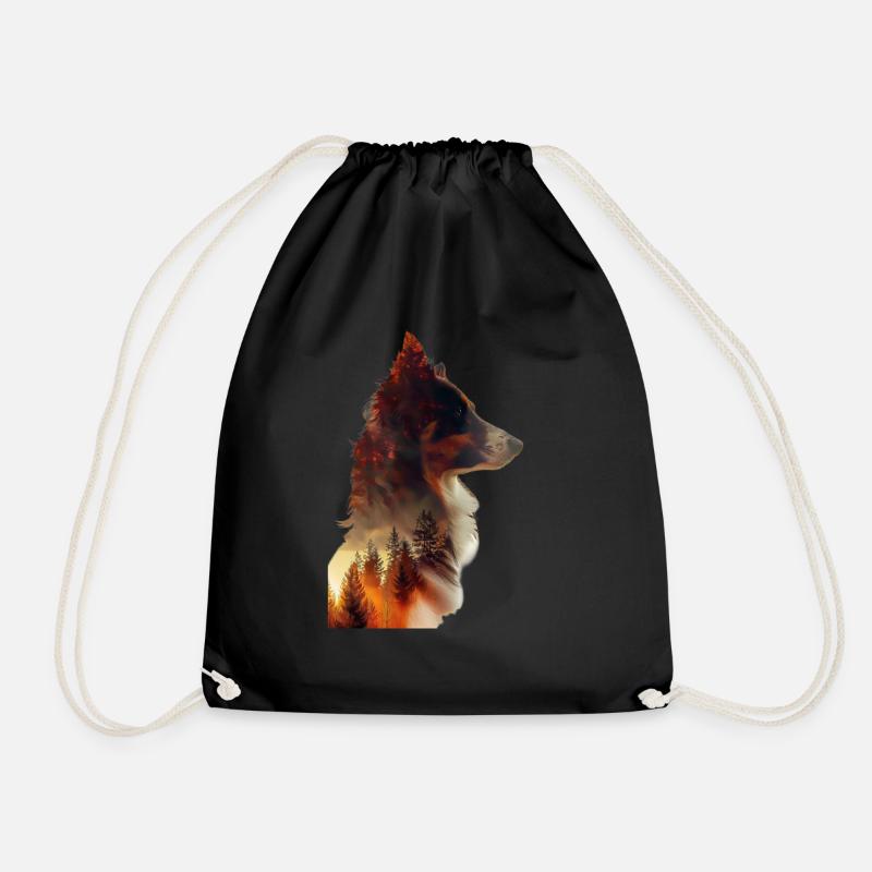 Border Collie - Sac de sport léger - noir
