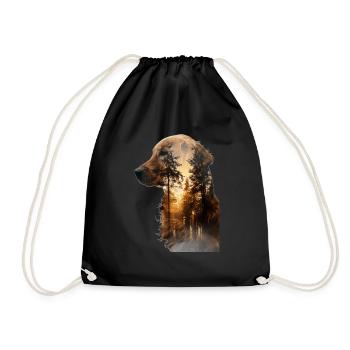 Golden retriever - Sac de sport léger - noir - Devant
