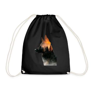 German Shepherd - Drawstring Bag - black - Front