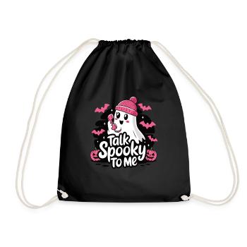Halloween Ghost Funny Talk Spooky To Me - Turnbeutel - Schwarz - Vorne