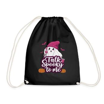 Halloween Ghost Funny Talk Spooky To Me - Turnbeutel - Schwarz - Vorne
