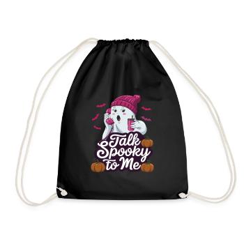 Halloween Ghost Funny Talk Spooky To Me - Turnbeutel - Schwarz - Vorne