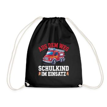 Aus dem Weg Schulkind im Einsatz Einschulung - Turnbeutel - Schwarz - Vorne