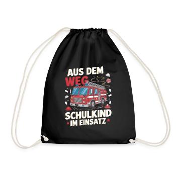 Aus dem Weg Schulkind im Einsatz Einschulung - Turnbeutel - Schwarz - Vorne