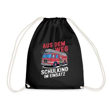 Aus dem Weg Schulkind im Einsatz Einschulung - Turnbeutel - Schwarz - Vorne