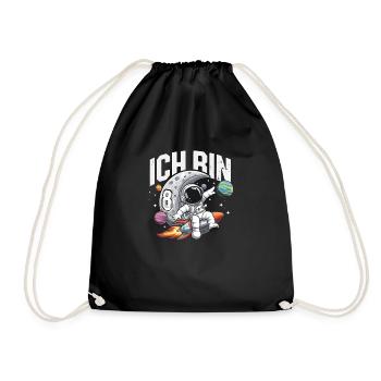 8e anniversaire garçons 8 ans anniversaire astronaute - Sac de sport léger - noir - Devant