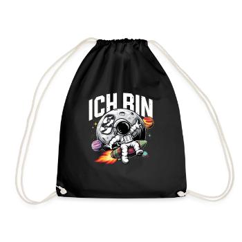 8e anniversaire garçons 8 ans anniversaire astronaute - Sac de sport léger - noir - Devant