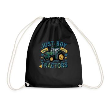 Tracteur Trekker Agriculteur Agriculteur Ferme Tracteur Champ - Sac de sport léger - noir - Devant