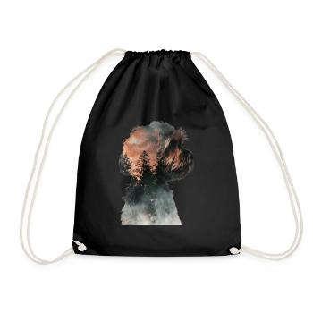 Shih Tzu - Drawstring Bag - black - Front