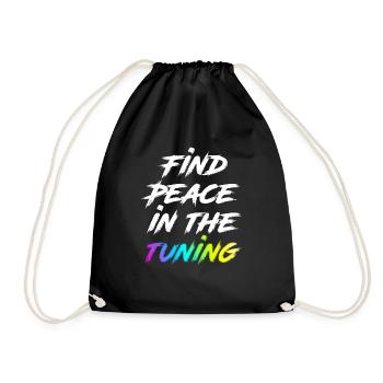 Find the Peace in Tuning - Turnbeutel - Schwarz - Vorne