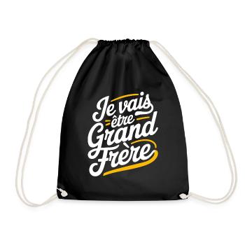 Je vais être grand frère - Sac de sport léger - noir - Devant